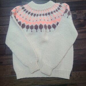 Vintage Wool Hand Knit Sweater - Women's size small